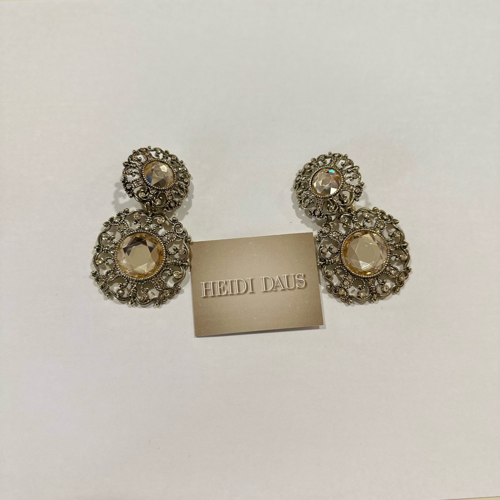 Heidi Daus Gold Statement Earrings